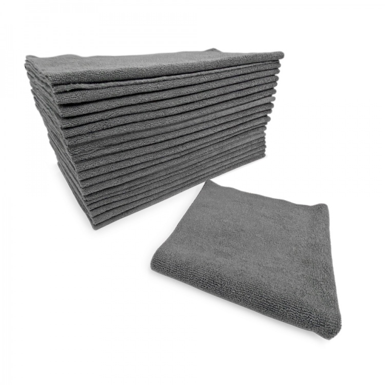 Grey Edgeless Microfibre Cloths 40 x 40CM - 36 Pack